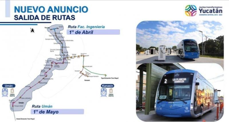 Las nuevas rutas de La Plancha a la Facultad de Ingeniería y a Umán del Ie-Tram iniciarán operaciones próximamente