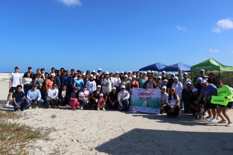   Recolectan casi 400 kilos de residuos en playas de Telchac Puerto