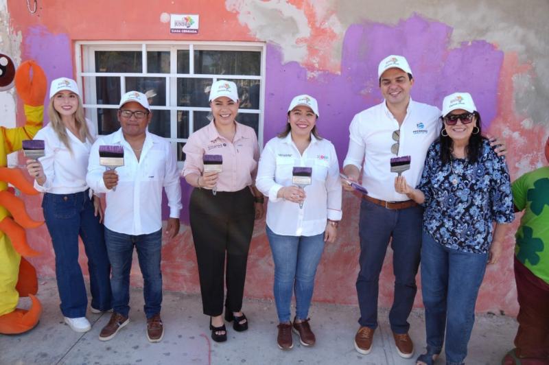 Llenan de color Chuburná Puerto con el programa Pintemos Juntos