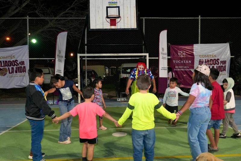 Instalan comité Aliados por la Comunidad en Cholul con Feria del Bienestar para las familias