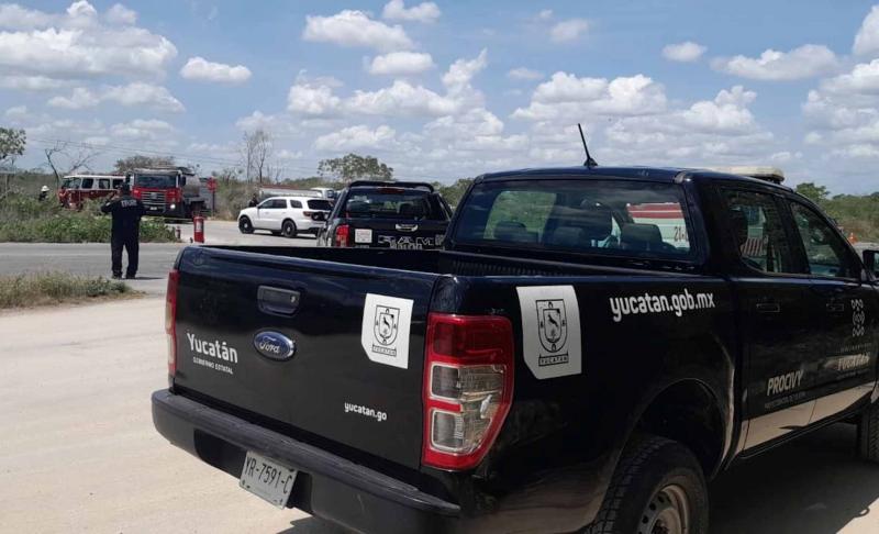 Atienden y controlan fuga de gas en la carretera Mérida–Tetiz