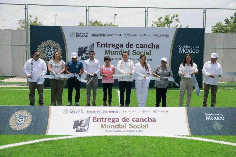Renacimiento Maya acerca espacios deportivos a colonias con canchas del Mundial Social 2026