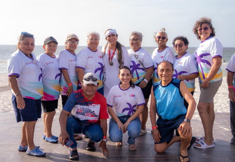 DIF Yucatán promueve bienestar integral de personas mayores con jornada recreativa en Progreso