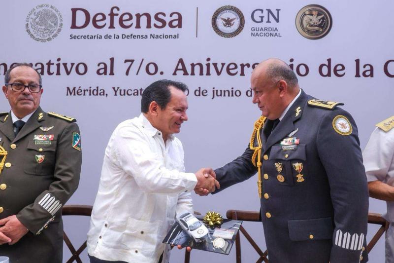 Guardia Nacional cumple siete años: Díaz Mena celebra la paz que sostiene la coordinación con Sheinbaum en Yucatán