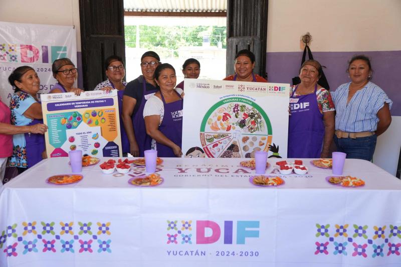 DIF Yucatán promueve alimentación saludable en comedores comunitarios de Tekantó