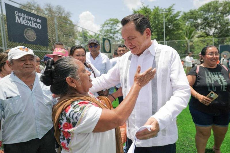 Tecoh estrena nueva cancha deportiva como parte del Renacimiento Maya para transformar espacios públicos y generar bienestar