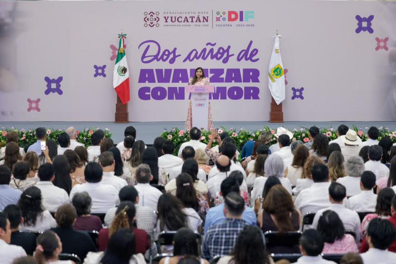 30 millones de raciones para 125 mil niñas y niños: Wendy Méndez Naal rinde cuentas de dos años del DIF Yucatán