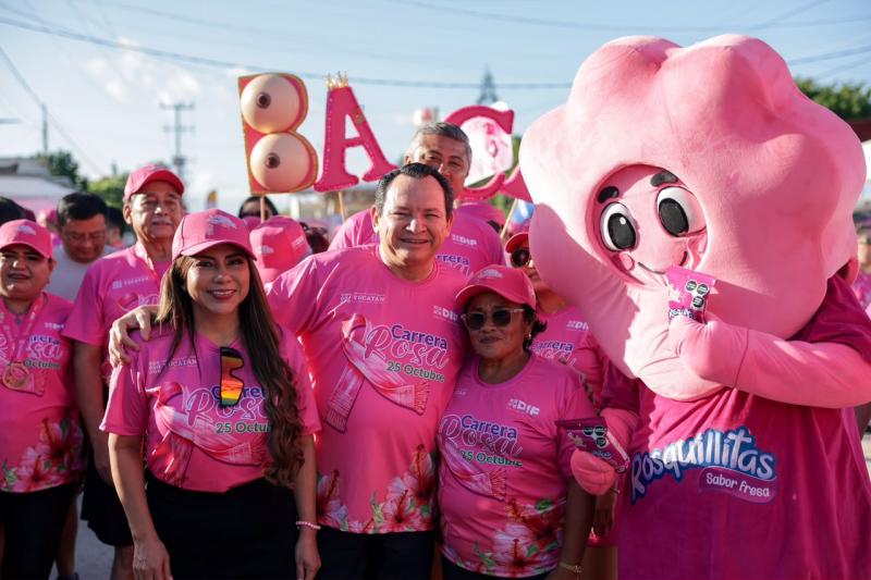 Mastografías y Papanicolaou gratis al terminar la caminata: la Carrera Rosa llega a Telchac Puerto y el 30 de octubre entregarán 92 prótesis mamarias