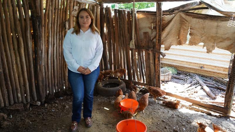 Respalda Gobierno del Renacimiento Maya economía de las familias con huertos y aves de traspatio