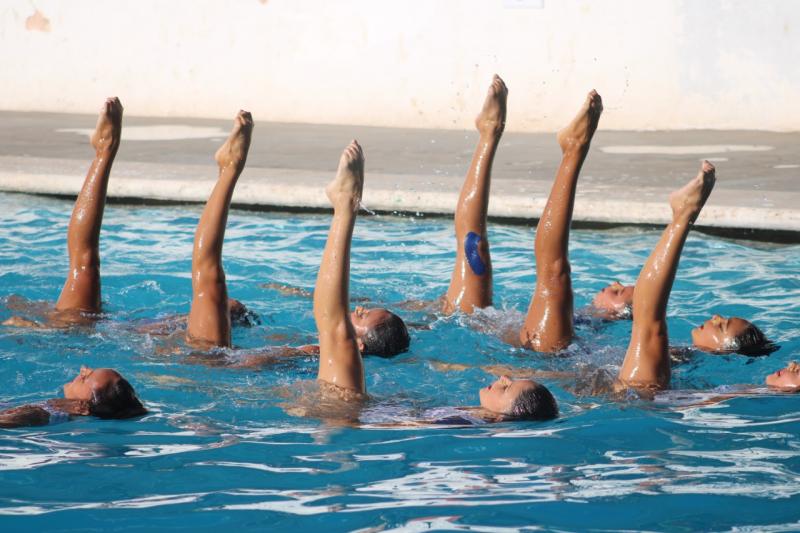 Nadadoras artísticas de Yucatán ofrecen exhibición antes de viajar a los Juegos Conade