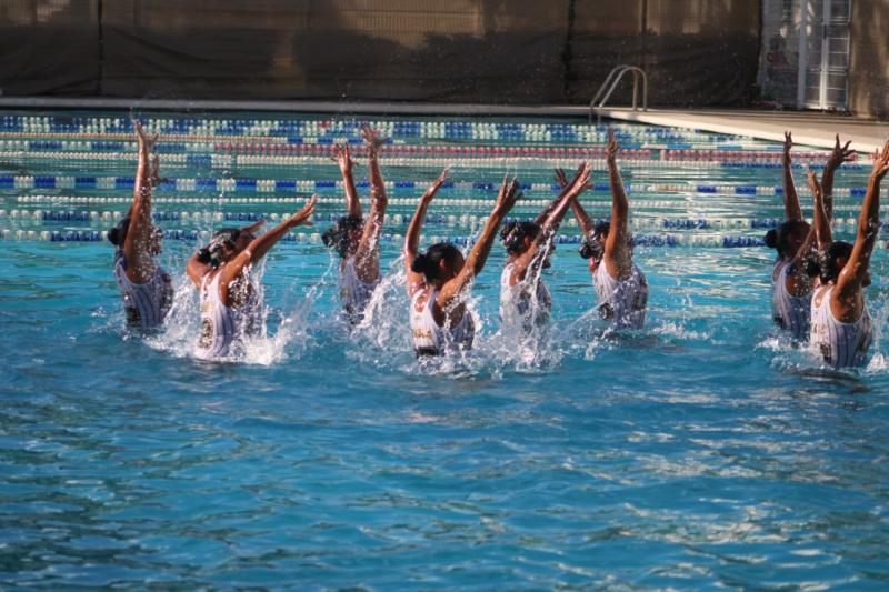 Nadadoras artísticas de Yucatán ofrecen exhibición antes de viajar a los Juegos Conade