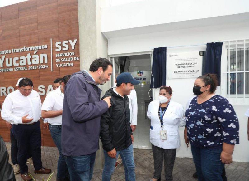 Entrega el Gobernador Mauricio Vila Dosal los trabajos de remodelación del Centro de Salud de Pustunich en Ticul