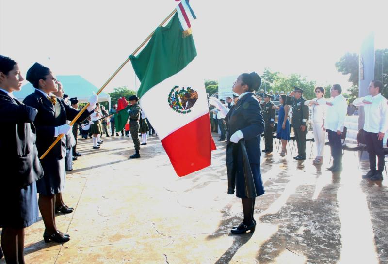 Conmemoran en Yucatán el 201 Aniversario de la Consumación de la Independencia de México