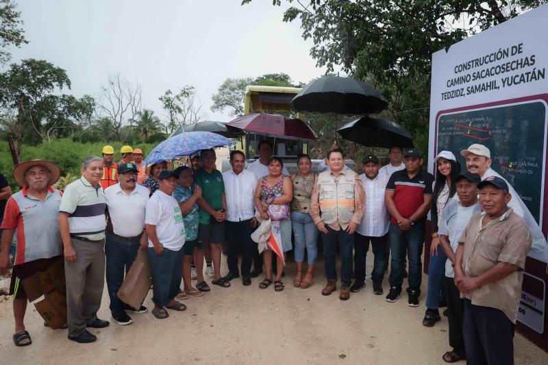 Impulsan conectividad rural con nuevas obras en Samahil